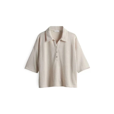 Abbildung von OPUS Kurzarm Silkas Poloshirt, Damen, Größe: 42, Natural glaze