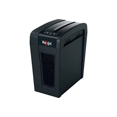 Abbildung von Rexel Aktenvernichter Secure X8 SL Slimline Whisper Shred™, Partikelschnitt, 9 8 Blatt A4 (70 80 g/m²) Kapazität, Sicherheitsstufe P4, 14L Abfallbehälter, sehr leise &amp; kompakt, für zu Hause, 2020126EU