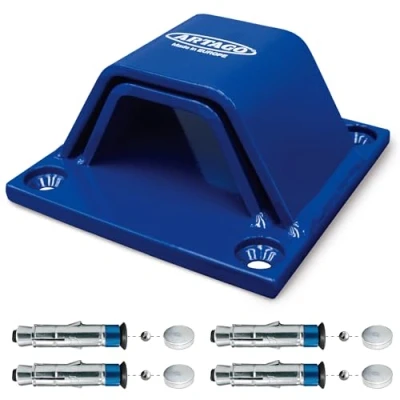Abbildung von Artago 61 Bodenanker Wandanker Fahrrad Motorrad Garage, Diebstahlsicherung mit Zulassung Sold Secure Gold, speziell plattierte Dübel, 10 mm Basis, Blau