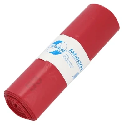 Abbildung von Müllsäcke DEISS PREMIUM rot, 60 my, 120 Liter