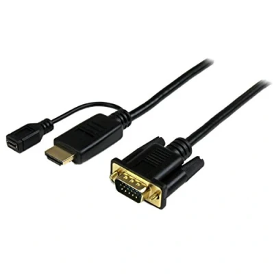 Abbildung von StarTech.com 90cm aktives HDMI auf VGA Konverter Kabel zu Adapter 0,9m Schwarz 1920x1200 / 1080p