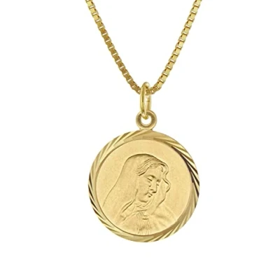 Abbildung von trendor 41408 Madonna Anhänger 333 Gold mit vergoldeter Silberkette