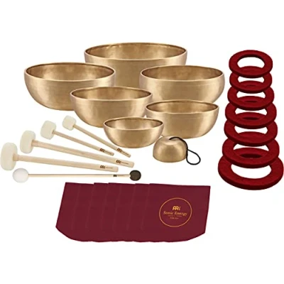 Abbildung von Sonic Energy Klangschalen Chakra SET 7 teilig Für Meditation &amp; Klangheilung Inkl. Hülle, Filzring Schlägel (SB CHA)