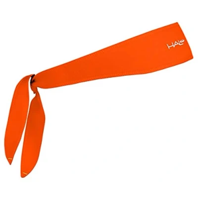 Abbildung von Halo Headband I Schweißband für Damen und Herren, rutschfest, feuchtigkeitsableitend, aus Dryline Stoff, Hellorange