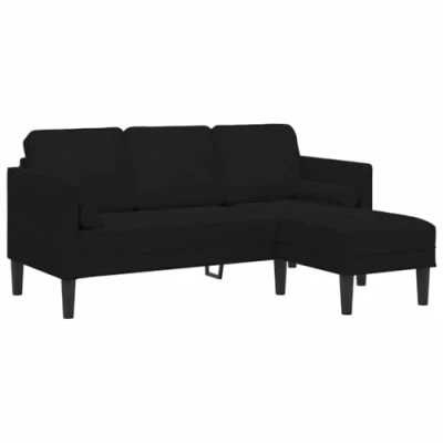 Abbildung von vidaXL Sofa Schwarz Polyester, Schaumstoff, Holz Standard Minimalistisch, 1 Teile