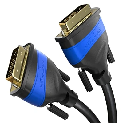 Abbildung von KabelDirekt Dual Link DVI Kabel mit Ferritkern für störungsfreie Signalübertragung 3 m (digitales D/24+1 Monitor Kabel, auf DVI, bis zu 2560x1600 bei 60 Hz oder Full HD/1080p)
