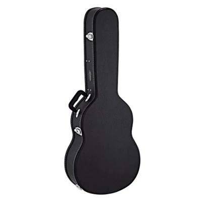 Abbildung von Ortega Guitars Gitarrenkoffer Classic schwarz, flat top, Economy Series, Chrom Hardware, 120mm tiefe (OCCSTD)