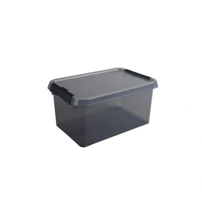 Abbildung von Sunware Comfort Line Aufbewahrungsbox 6 Liter 30 x 20 14,5 cm transparent grau/schwarz