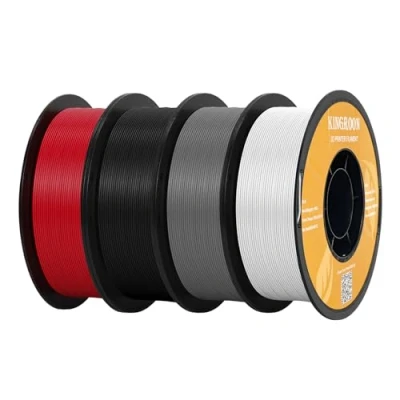 Abbildung von kingroon 3D Printer Filament PLA Druckerfilament,… (Polymilchsäure, schwarz und weiß blau rot)