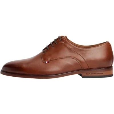 Abbildung von Tommy Hilfiger Herren Derby Schuhe Thunit aus Leder, Braun (Winter Cognac), 43