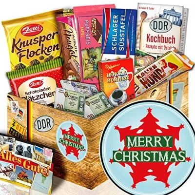 Abbildung von Weihnachtsbaum Schokoladen Box Ostpaket Geschenkidee Weihnachten