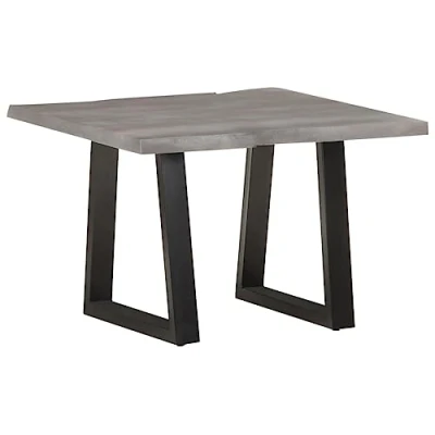 Abbildung von vidaXL Akazienholz Massiv Couchtisch mit Baumkanten Beistelltisch Wohnzimmertisch Kaffeetisch Sofatisch Teetisch Tisch 60x60x40cm Eisen