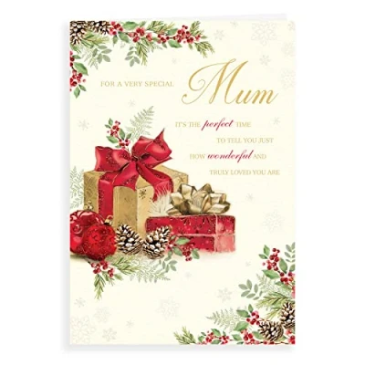 Abbildung von Piccadilly Greetings Weihnachtskarte mit Foto, Aufschrift Mum, 22,9 x 15,2 cm