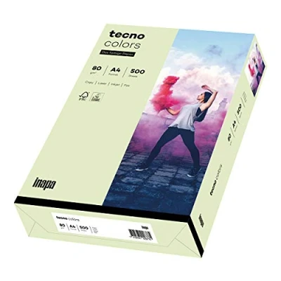 Abbildung von tecno Kopierpapier colors hellgrün DIN A4 80 g/qm 500 Blatt