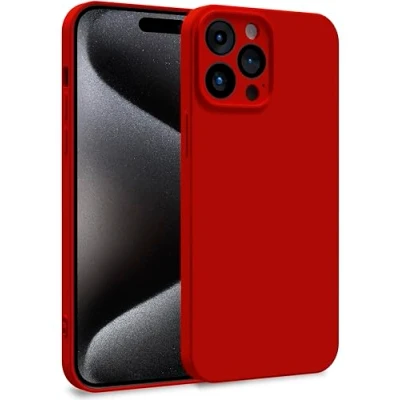 Abbildung von MyGadget Hülle kompatibel mit iPhone 15 Pro Max Zweilagige Handyhülle Kameraschutz Cover Innenfutter &amp; Silikon außen Rot