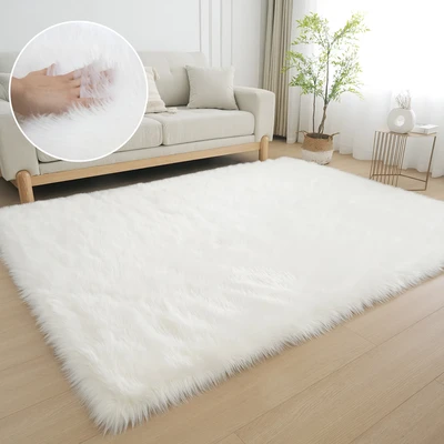 Abbildung von Home affaire Fellteppich &quot;Dena, Hochflor Teppiche, kuschelig weich&quot;, rechteckig, Kunstfell, Uni Farben, Wohnzimmer, Schlafzimmer, Esszimmer