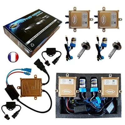 Abbildung von Vega® HID Xenon Set, französische Marke H7, 6000 K, 55 W, Canbus, fehlerfrei, ODB, 2 Leuchtmittel mit Metallsockel