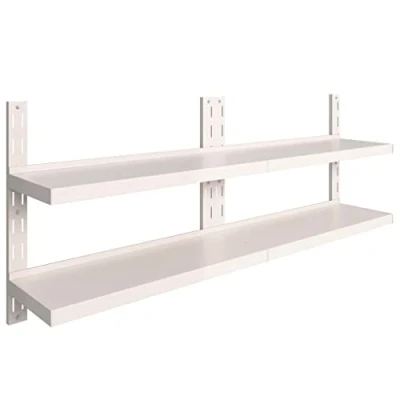 Abbildung von vidaXL 2X Wandregal 2 stufig Küchenregal Gewürzregal Wandboard Edelstahlregal Hängeregal Wand Regal Ablage Ständer Küche Edelstahl 200x30cm