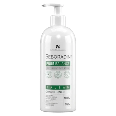 Abbildung von Seboradin Spüllung Conditioner Für Dünnes Feines Haar Haarspüllung Fettiges Feuchtigkeitsspendend Glättend Inulin Jojobaöl Pflanzliches Glycerin Pure Ballance 400 ml