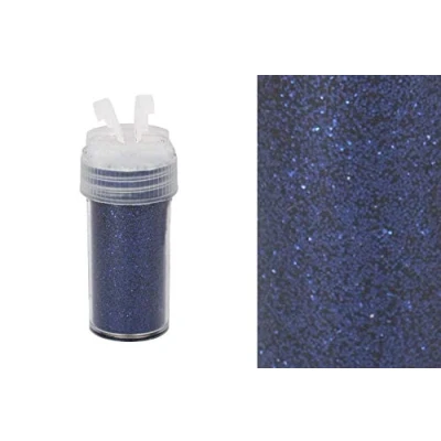 Abbildung von Creativery Glitzerpulver 0,26mm Dose 2,5x5,5cm mit Streudeckel Glitzerstaub Glitter Basteln Nailart Farbauswahl: dunkelblau/Navy 370