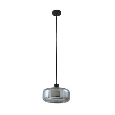 Abbildung von Lindby Hängeleuchte Hildur, 1 flg., Ø28,5cm, rauchgrau, Glas