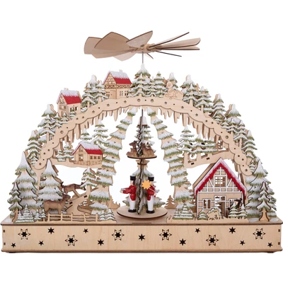 Abbildung von Myflair Möbel &amp; Accessoires LED Schwibbogen &quot;Weihnachtsdeko&quot;, aus Holz, mit Beleuchtung, Höhe ca. 38 cm