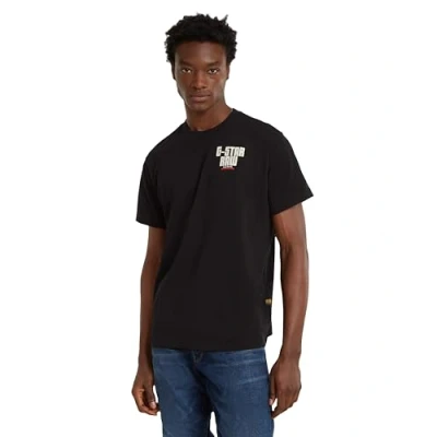 Abbildung von G Star Engine BACK Graphic Tshirt print, Herren, Größe: XXL, Dk black