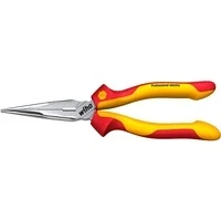 Abbildung von Wiha Flachrundzange Professional electric (26720), 160 mm, mit Schneide, gerade Form, Zange für Elektriker, VDE geprüft