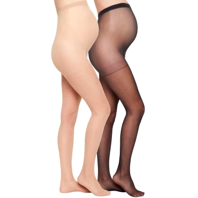 Abbildung von Mamalicious 2PACK Strumpfhose, Damen, Größe: 40/42, Black