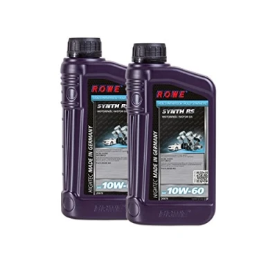 Abbildung von ROWE 2x 1 Liter HIGHTEC SYNTH RS SAE 10W 60 Motorenöl Pkw Motoröl für moderne und sportliche Otto oder Dieselmotoren, mit ohne Turboaufladung