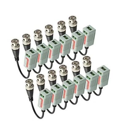 Abbildung von Baolongking 6 Paar (12 Stück) Mini CCTV BNC Video Balun Transceiver Kabel
