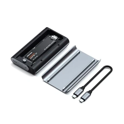 Abbildung von SATECHI M.2 Gehäuse NVMe SSD Unterstützt USB4, 40 Gbps, bis zu 16TB, werkzeugloses Aluminiumgehäuse, Polycarbonatgehäuse und USAP Trim für die Größen 2280/2260/2242mm