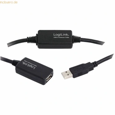 Abbildung von LogiLink USB Kabel 2.0 A Stecker, Buchse 25.00 m Schwarz UA0147