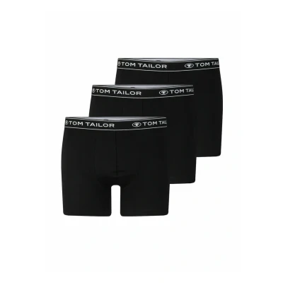 Abbildung von TOM Tailor Dreierpack MIT Webbund Panties, Herren, Größe: Small, Black/black/black