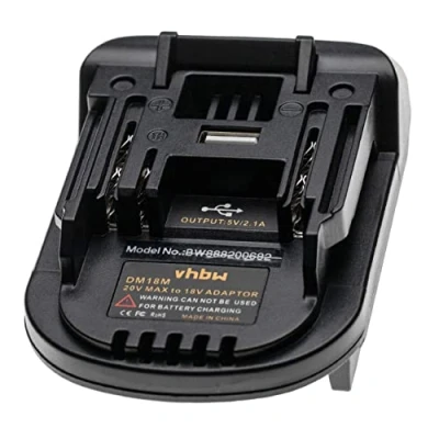Abbildung von vhbw Akku Adapter kompatibel mit DeWalt &amp; Milwaukee 20 V Li Ion Akkus, Makita 18 Elektrowerkzeugen