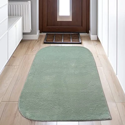 Abbildung von Teppich Traum Gästezimmer waschbar abgerundete Ecken grün, 60x110 cm