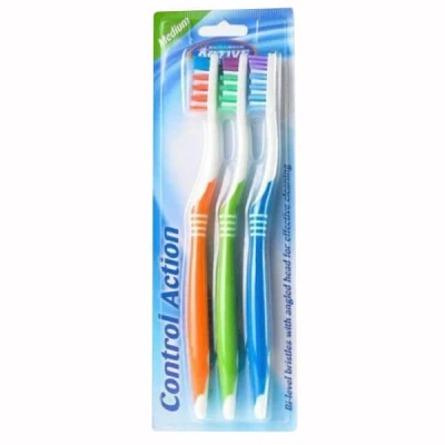 Abbildung von ACTIVE ORAL CARE Control Action Zahnbürsten Medium 3tlg.