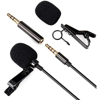 Abbildung von Daffodil Lavalier Mikrofon mit Clip MCP100B 3,5mm Aux Mini Freisprech Ansteckmikrofon omnidirektionalem Kondensator für Handy, PC, DSLR Kamera, Laptop 1,5m Kabel