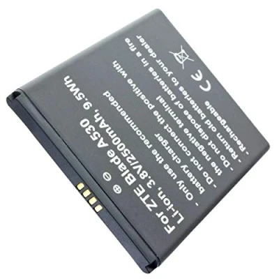 Abbildung von 2500mAh Akku passend für ZTE Blade A530 Li Ion, 3,8V 9,5Wh, Li3826T43P4h705949