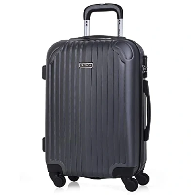 Abbildung von ITACA Handgepäck Koffer Trolley Reisekoffer Mit Rollen und Hartschalenkoffer für Vielreisende. Antrazit T71550
