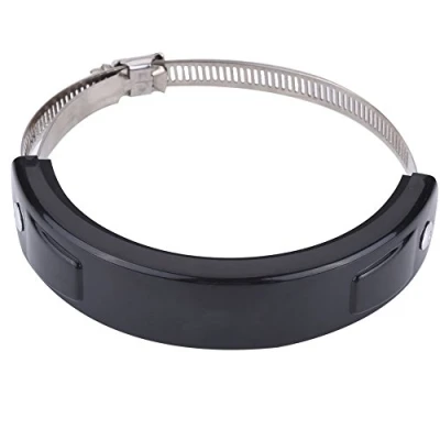 Abbildung von Qiilu Universal Motorrad Auspuffschutz 100mm 140mm Oval Kann Runde Auspuffschutzhaube abdecken Exhaust Schutz Abdeckung