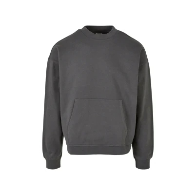 Abbildung von Urban Classics BOXY Pocket CREW Sweatshirt, Herren, Größe: 3XL, Darkshadow