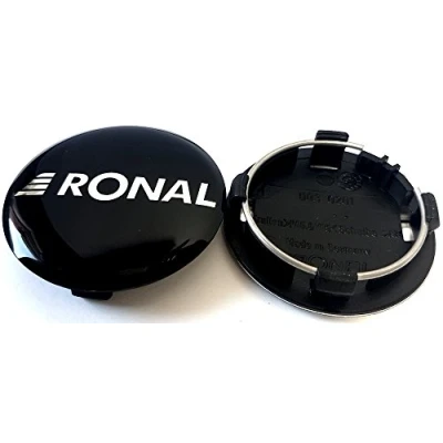 Abbildung von Original Ronal 64mm Nabendeckel Nabenkappe Schwarz Hochglanz Center Cap Deckel Felgendeckel