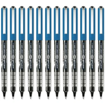 Abbildung von uni ball Eye Ocean Care UB 157ROP Tintenroller, Schwarz, Feine 0,7 mm Kugelschreiberspitze für super glattes Schreiben, Zeichnen, Kunst, Basteln und Färben, Farbecht wasserabweisend, flüssige