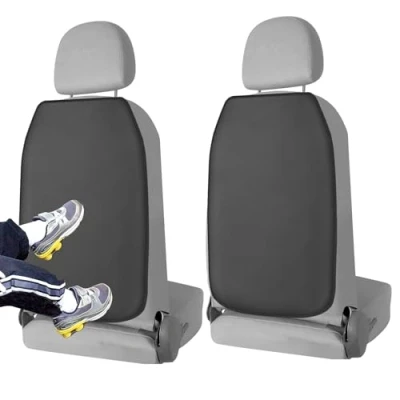 Abbildung von Romon Autositz Organizer, 2 Stück Auto Organizer Kinder Rücksitz Wasserdicht Rückenlehnenschutz Autositzschoner Autorücksitzorganizer, Schmutzabweisen Kindersitzunterlage, Schwarz