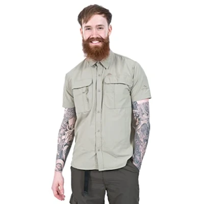 Abbildung von Trespass Colly, Airforce Blue, S, Mückenabweisendes Schnelltrocknendes T Shirt mit UV Schutz für Herren, Small, Blau