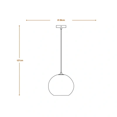 Abbildung von LEDVANCE Pendelleuchte Decor Cardboard Ball braun aus Wellpappe, leicht, E27, 260 mm Durchmesser, Leuchtenschirm recyceltem Material, nachhaltig durch austauschbare Lichtquelle, einfache Montage