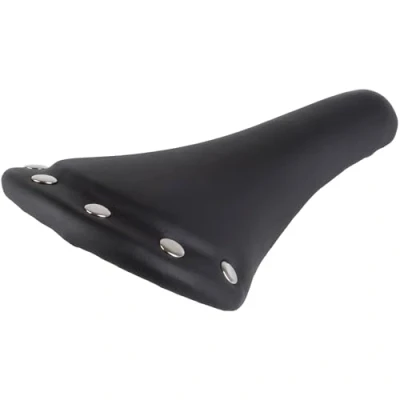 Abbildung von Messingschlager Sattel RIVET mit Nieten. Unisex. schwarz