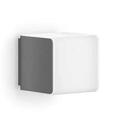 Abbildung von steinel LED Außen Wandleuchte &quot;L 830 SC ANT&quot;, 3 flammig, Leuchtmittel Board fest integriert, 160 Bewegungsmelder, Smart Home,App Steuerung, Silber