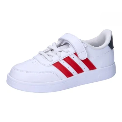 Abbildung von adidas BREAKNET 2.0 Shoes Children Tennisschuhe, Cloud White/Better Scarlet/Carbon, 30 EU